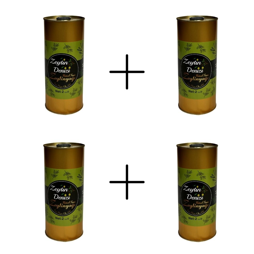 Zeytin Denizi Naturel Sızma Zeytinyağı 4 Adet 2 lt Kampanya Paketi